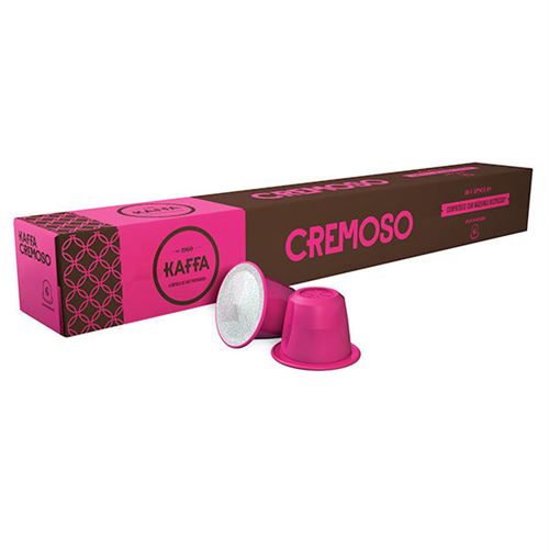 Cápsulas Café Kaffa Cremoso - Café Expresso | Intensidade 6 | Compatível Nespresso | 10 Cápsulas