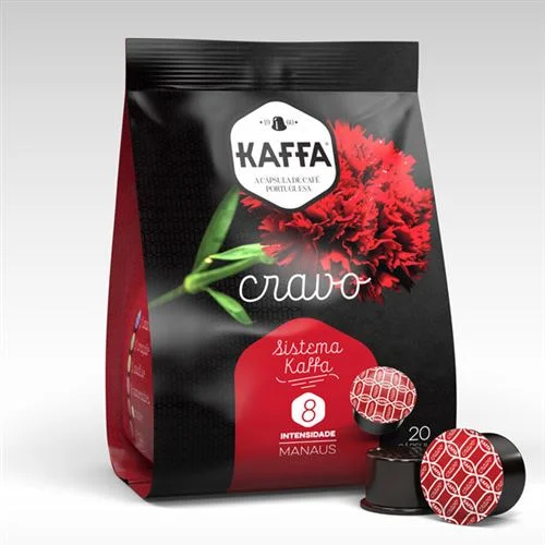 Cápsulas Café Kaffa Cravo - Café Expresso | Intensidade 8 | Compatível Kaffa | 20 Cápsulas