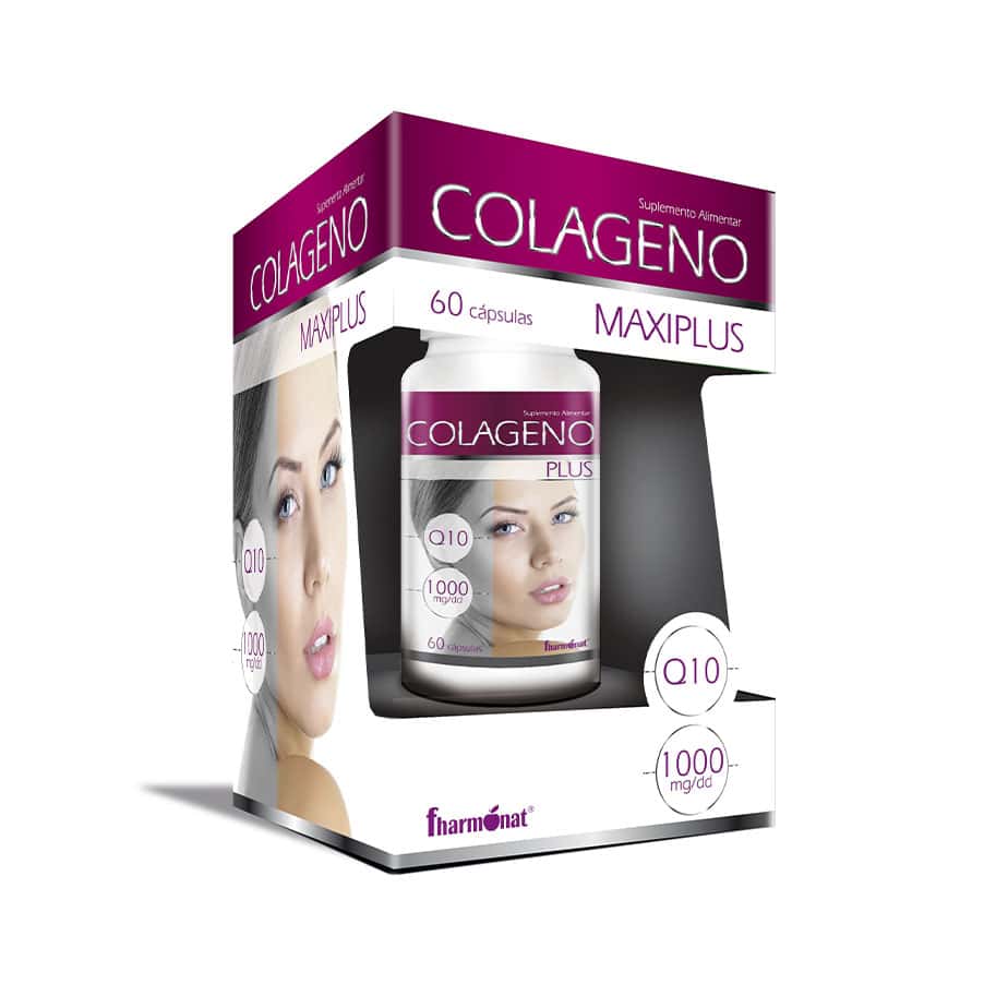 Colageno Maxiplus + Q10 60 Cápsulas Fharmonat1000 mg, 60 cápsulas