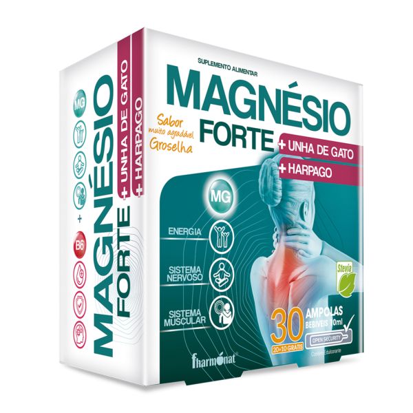 Fharmonat Magnésio Forte + Unha de Gato + Harpago 30 Ampolas