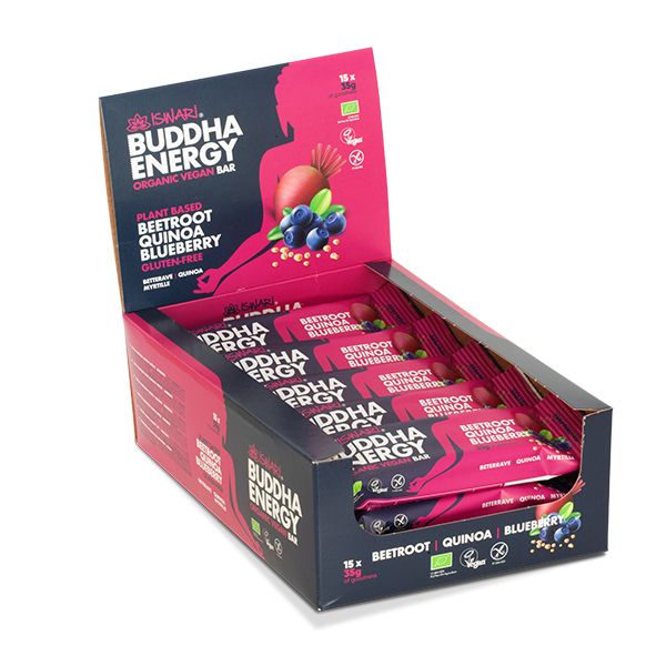 Iswari Buddha Energy Bar Beterraba Quinoa Mirtilo 15x35g