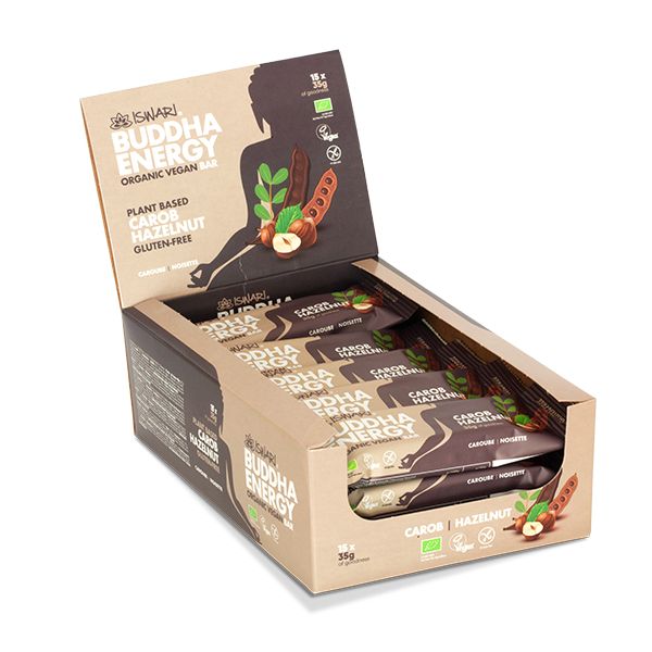 Iswari Buddha Energy Bar Alfarroba Avelã 35g