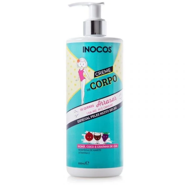 Inocos Creme de Corpo Peles Muito Secas Romã Coco e Graínha de Uva 500ml