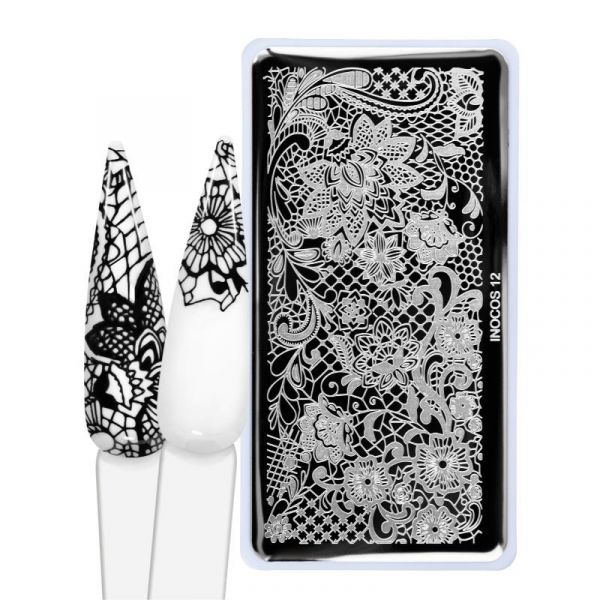 Inocos Placa de Carimbos - 12 XL Lace