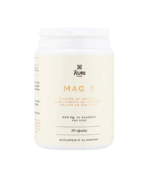 Magnésio Mag 3 - 90 Cápsulas - Auri Foods