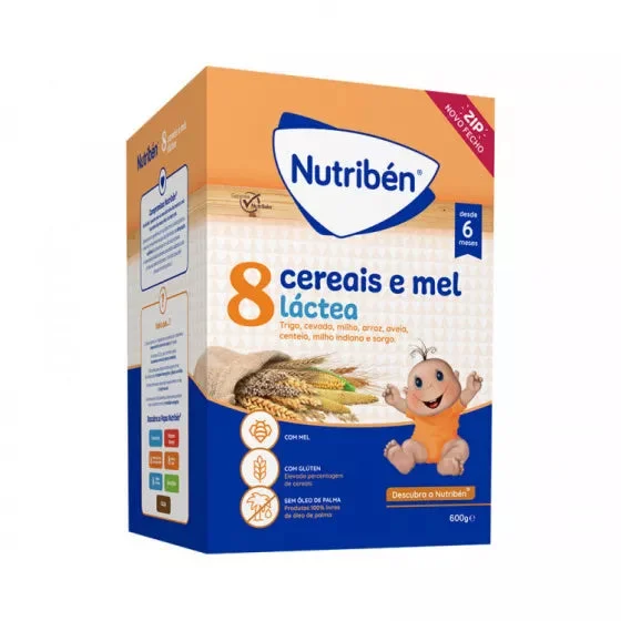 Nutribén Farinha Láctea 8 Cereais e Mel LA 2x300g