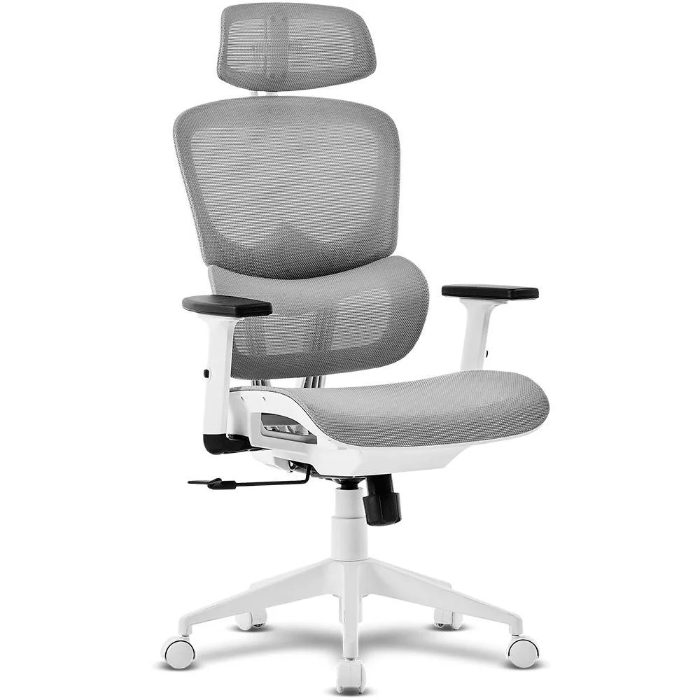 Cadeira de Escritório Ergonómica Offy Lyca Cinza/Branca