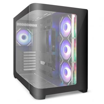 Caixa ATX Zolyd Krytera Rounded Glass ARGB Preta