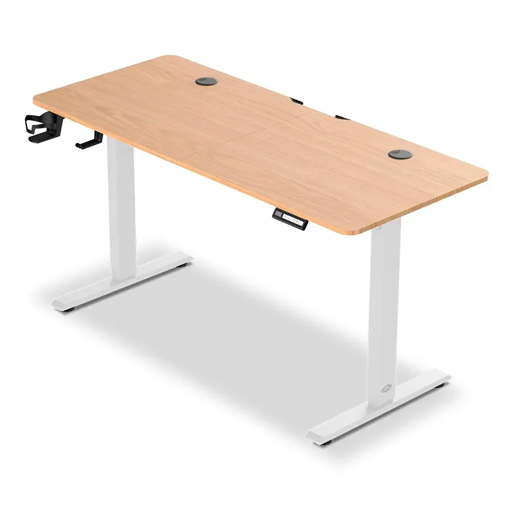 Secretária Elevatória Eléctrica Offy Ryva Branca (Oak)