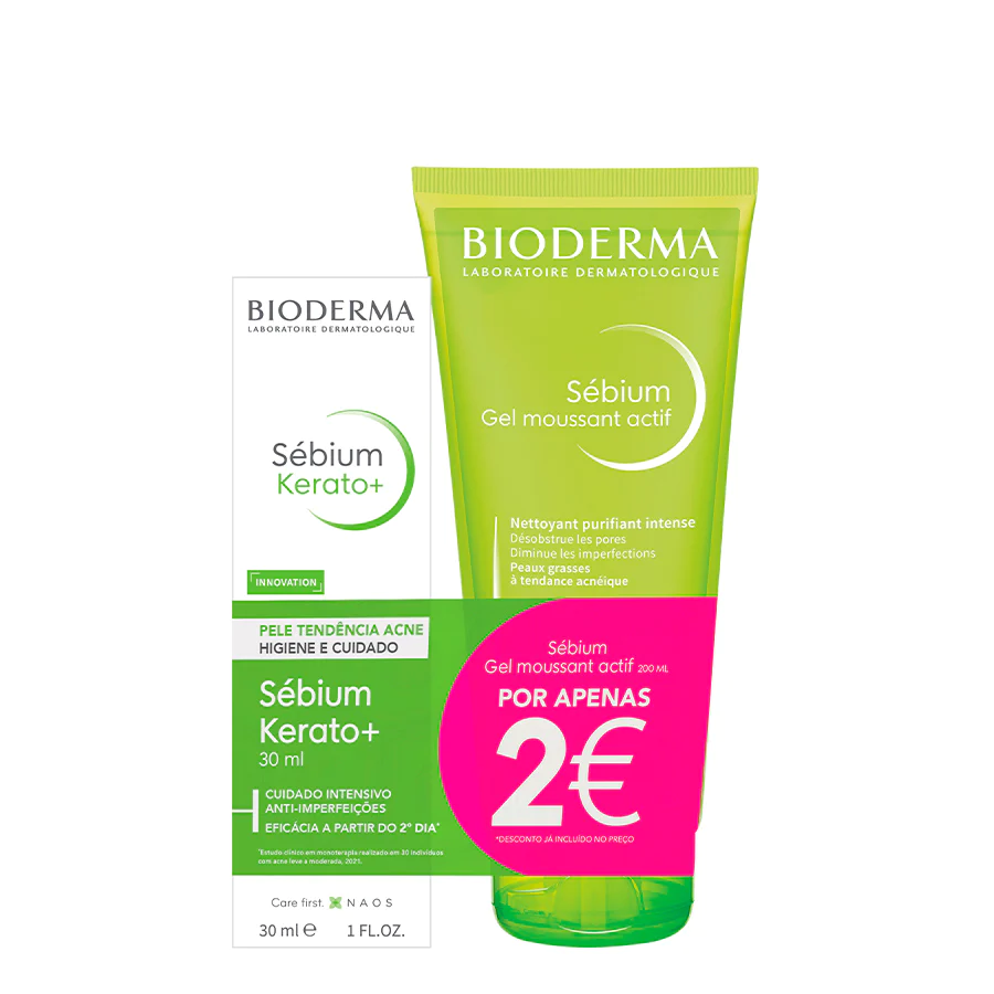 Bioderma Kerato+ Gel Creme 30 mL + Gel Moussant Actif 200 mL