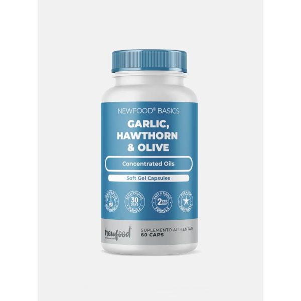 NewFood Innovation Labs Garlic, Hawthorn & Olive 60 Cápsulas