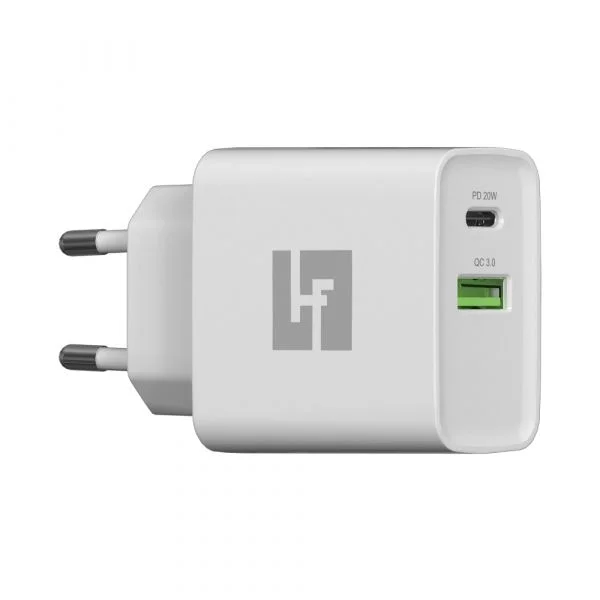 Halfmman Carregador Smart Charger Pd & Qc 20W Branco