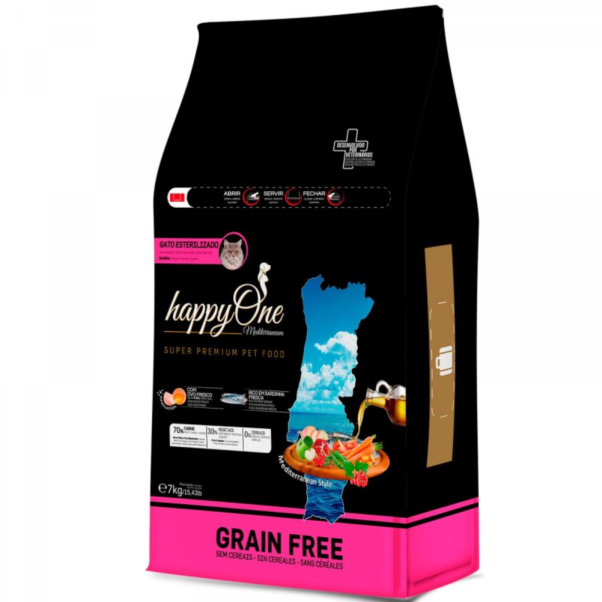 HappyOne Mediterraneum Sterilized Sardine Cat 7Kg
