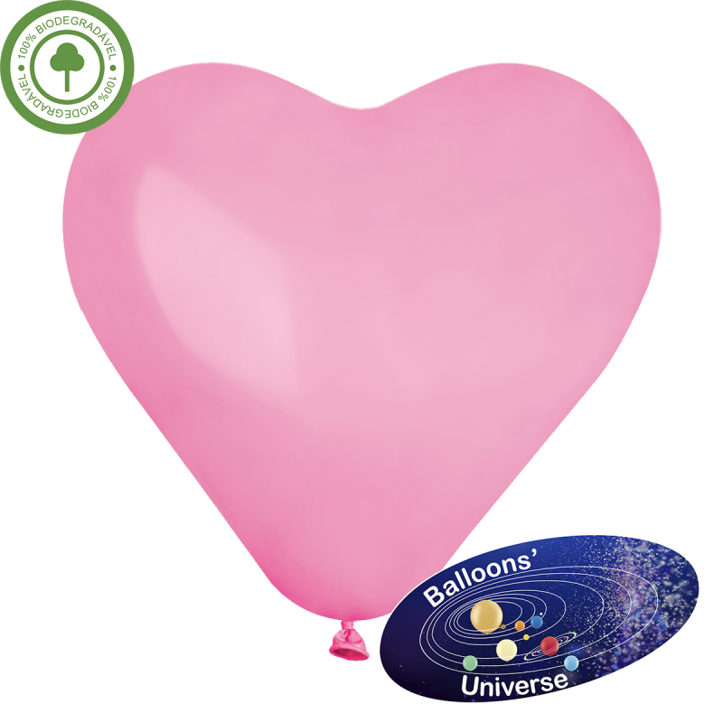 Balão coração de 30cm Rosa