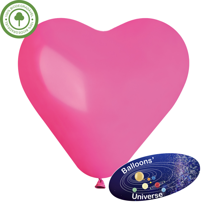 Balão coração de 30cm Fuchsia