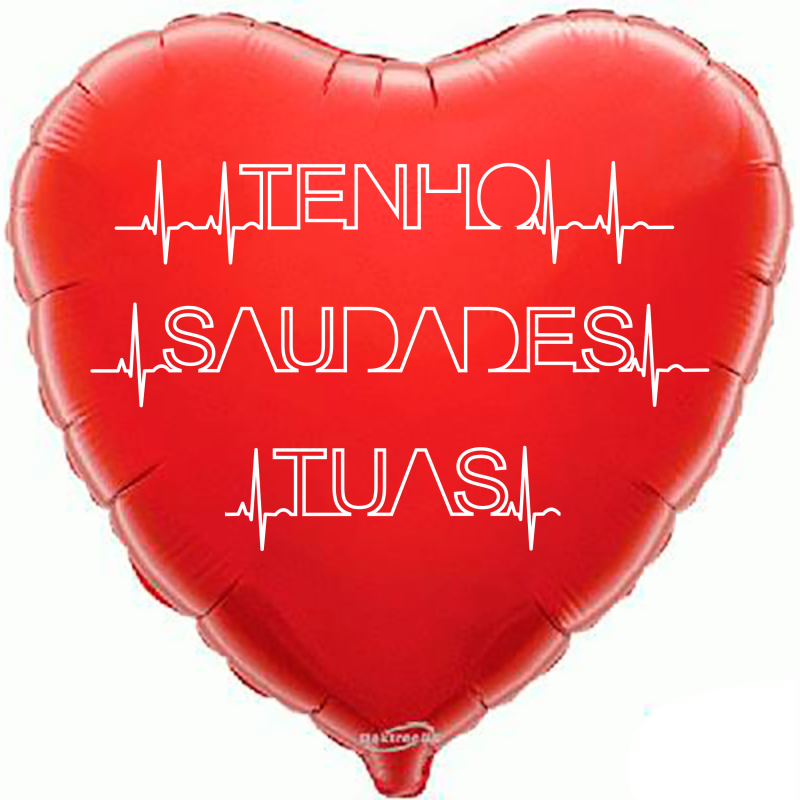 Balão de 45cm Tenho Saudades Vermelho