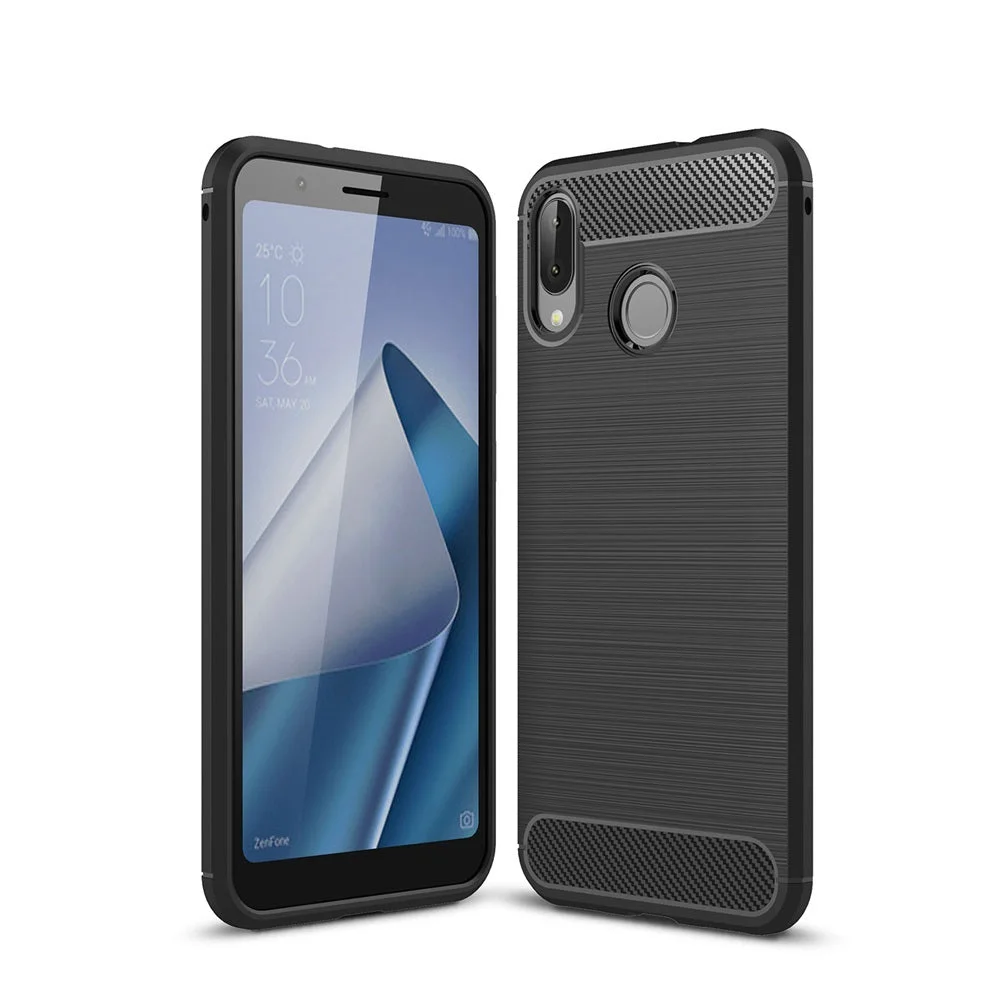 Capa Carbon Gel TPU Carbono Preto para Asus Zenfone Max (M1) ZB555KL - Multi4you®