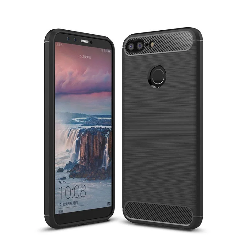 Capa Carbon Gel TPU Carbono Preto para Huawei Honor 9 Lite - Multi4you®
