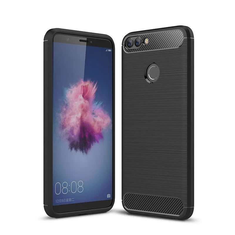 Capa Carbon Gel TPU Carbono Preto para Huawei P smart - Multi4you®