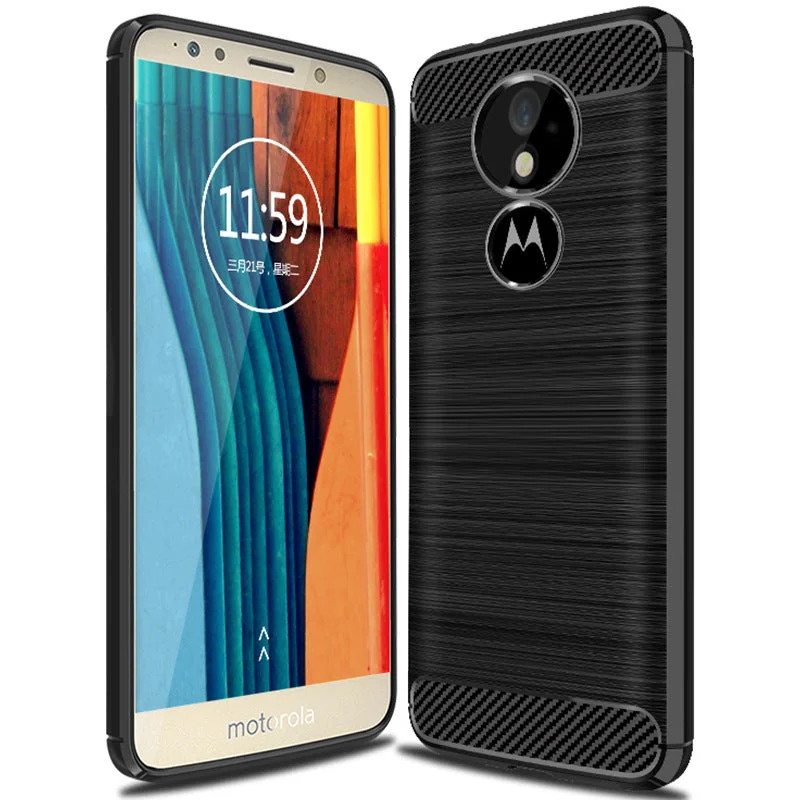 Capa Carbon Gel TPU Carbono Preto para Motorola Moto G6 Play - Multi4you®
