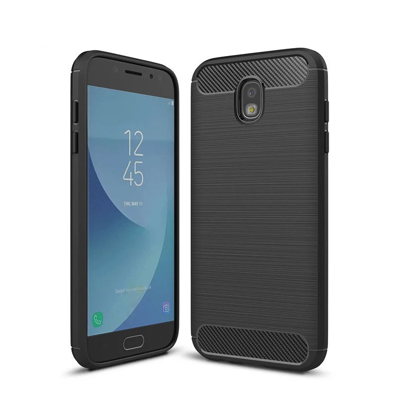 Capa Carbon Gel TPU Carbono Preto para Samsung Galaxy J3 2017 - Multi4you®