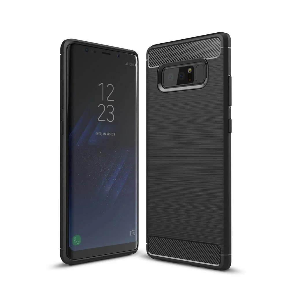 Capa Carbon Gel TPU Carbono Preto para Samsung Galaxy Note 8 - Multi4you®