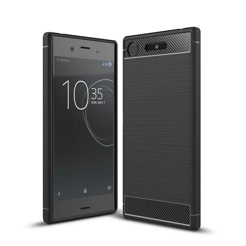 Capa Carbon Gel TPU Carbono Preto para Sony Xperia XZ1 - Multi4you®