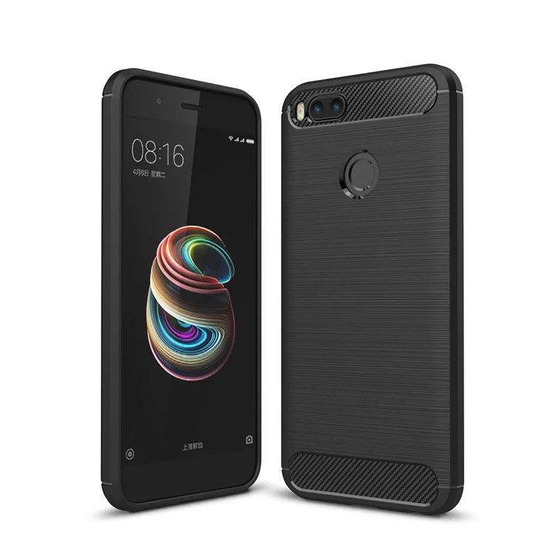 Capa Carbon Gel TPU Carbono Preto para Xiaomi Mi A1 / Xiaomi Mi 5X - Multi4you®