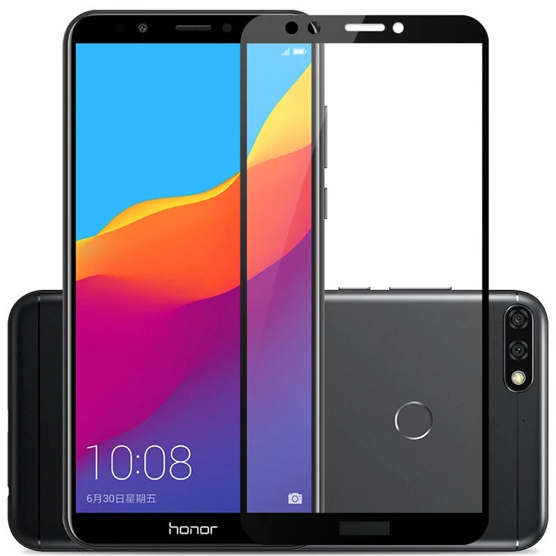 Pelicula Vidro Temperado Full Cover 3D Preto para Huawei Honor 7C - Multi4you®