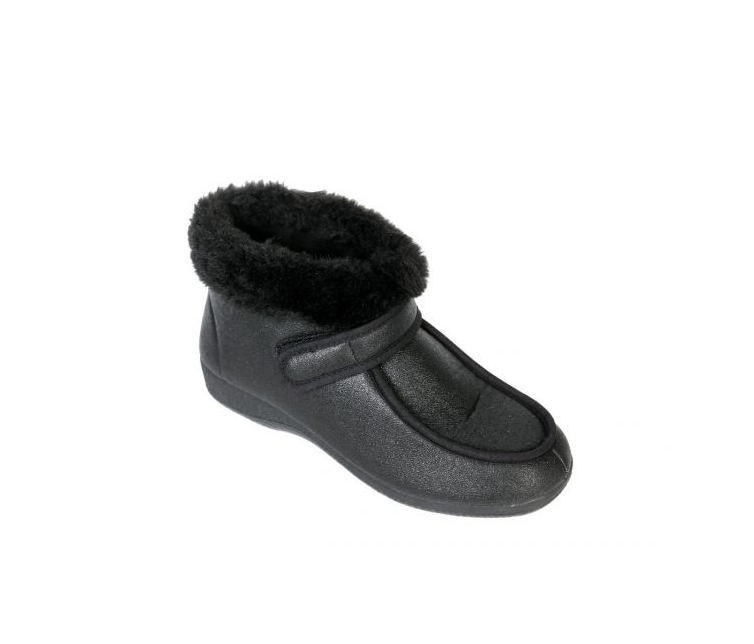 Bota ortopedica de inverno c/ velcro (36, PRETO)
