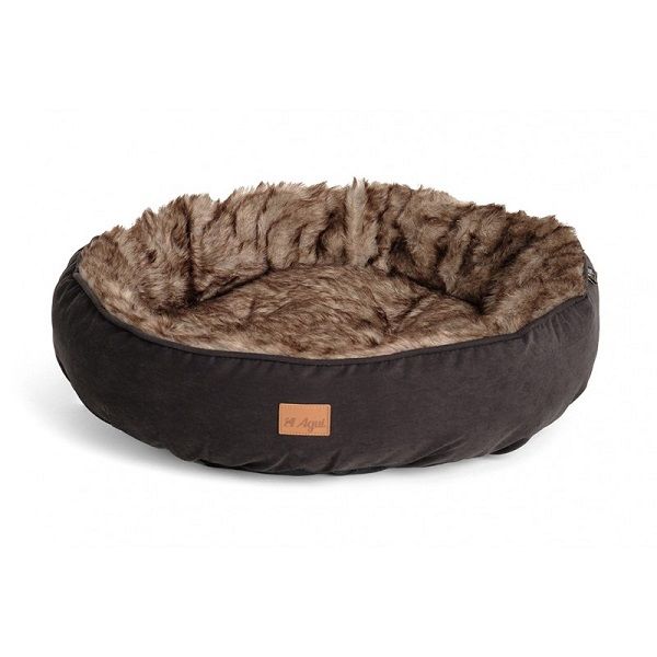 Agui Cama Furry Donut Preto 60x14cm