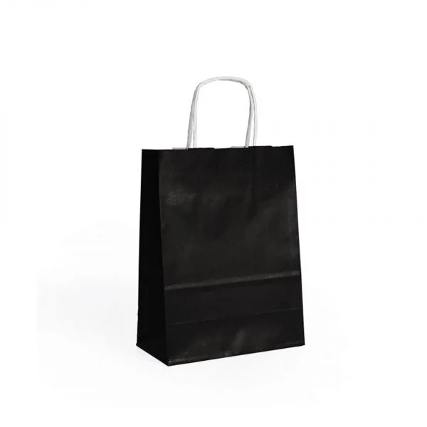 Jolumo Saco Papel Asa Retorcida Preto 32X14X40CM - 13750137