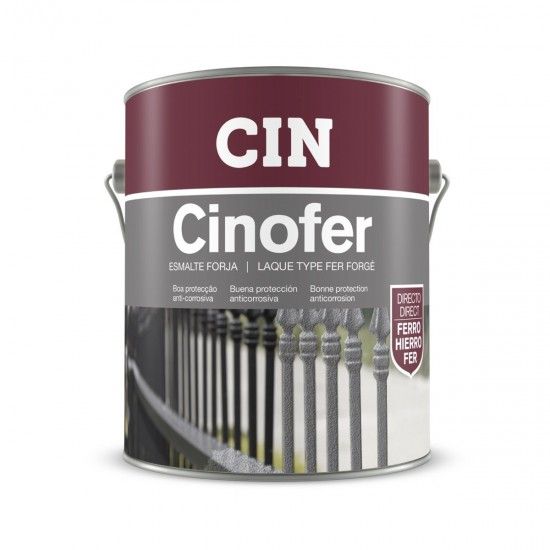 Esmalte sintetico Cinofer Forja cinza aço (Z294) 0.75L refª 62-760 Cin
