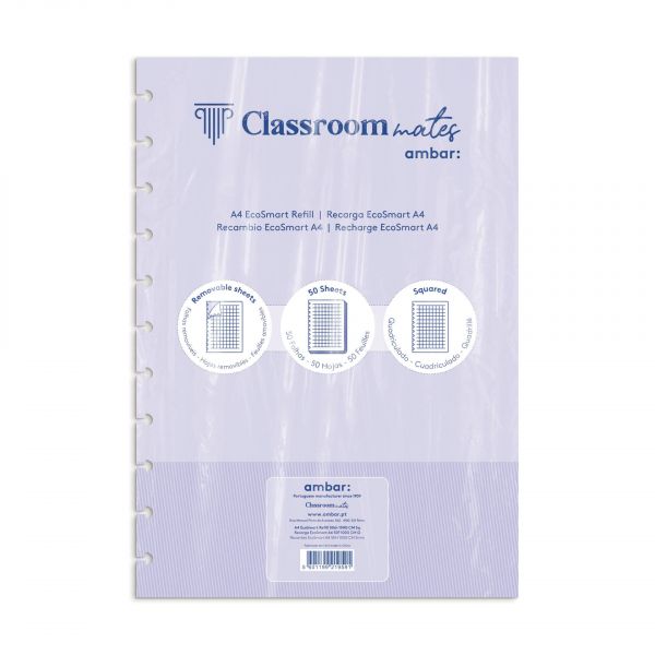 Ambar Recarga para Caderno Inteligente EcoSmart A4 50Fl Quadriculado 1 un.