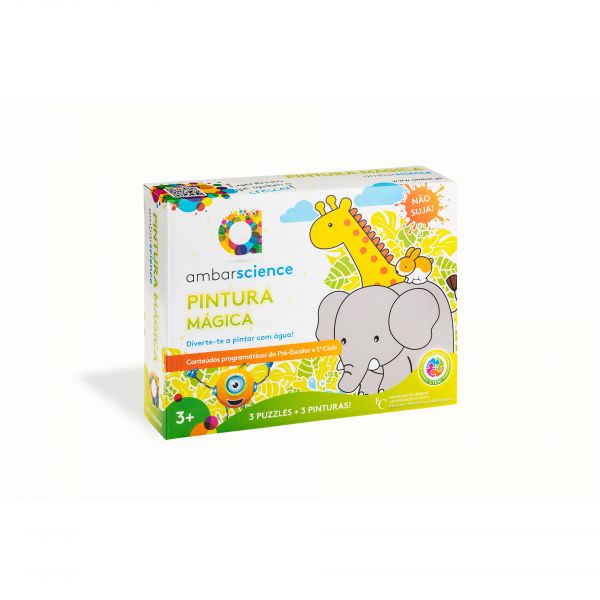 Ambar Science Pintura Mágica-Elefante, Girafa, Coelho