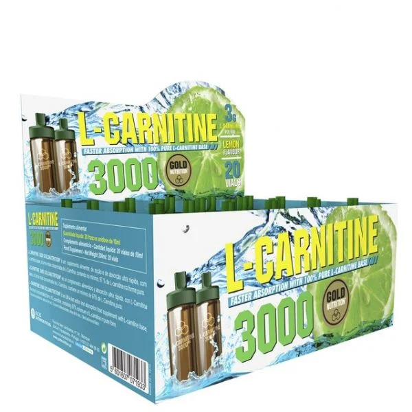 Gold Nutrition L-Carnitina 3000mg 20x 10ml Limão