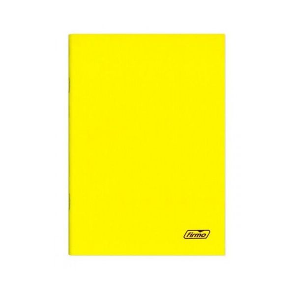 Firmo Caderno A4 60 Fls Agrafado Pautado Amarelo Spring - 040385