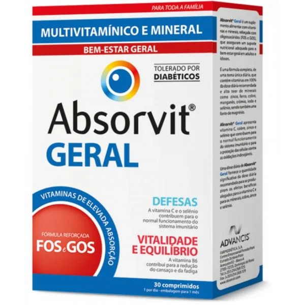Farmodietica Absorvit Geral 30 Comprimidos
