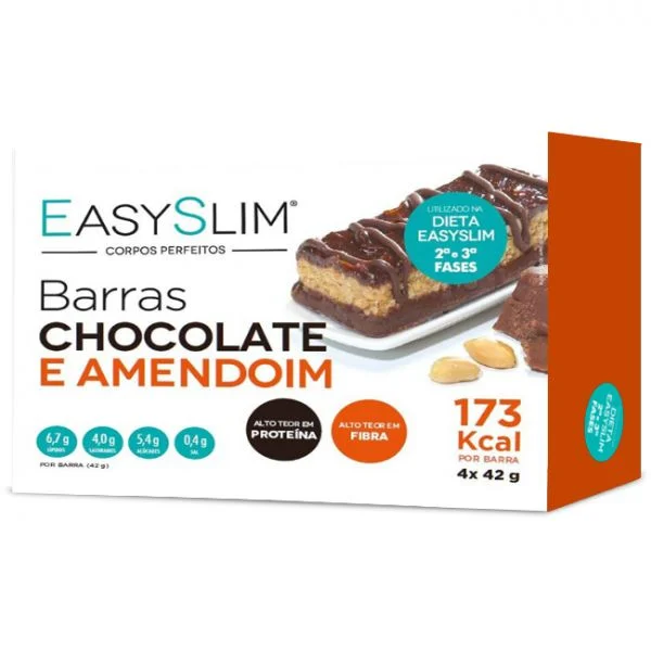 Easyslim Barras Chocolate e Amendoim 4 x 42g
