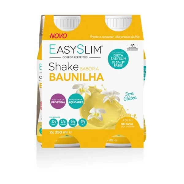 EASYSLIM SHAKE BAUNILHA 250ML 2 UNIDADES | WOWFARMA