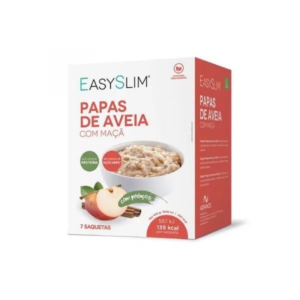 Easyslim Papas de Aveia com Maçã 7 Saquetas
