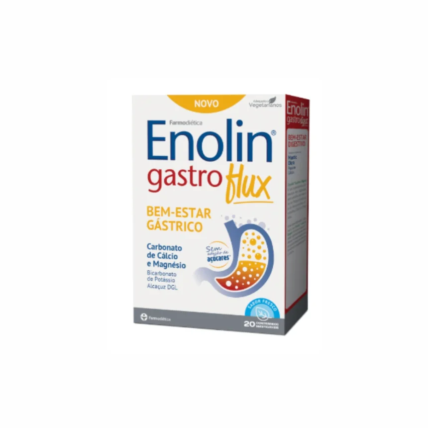 Enolin Gastro Flux | 20 comprimidos mastigáveis – Farmodiética