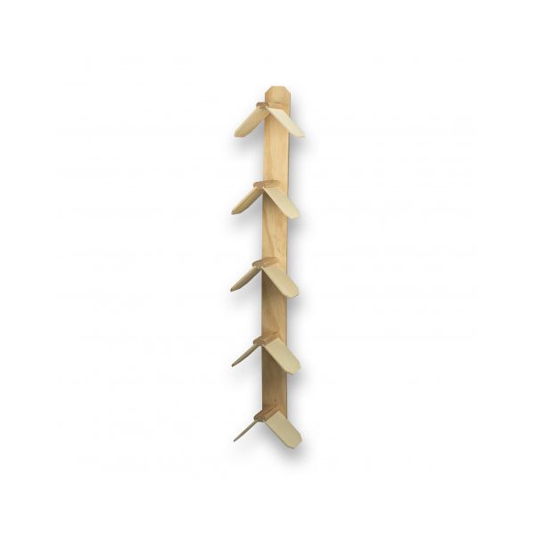Ninhos de Sonho Poleiro de Madeira de Parede 5 Andares 120x22x13cm