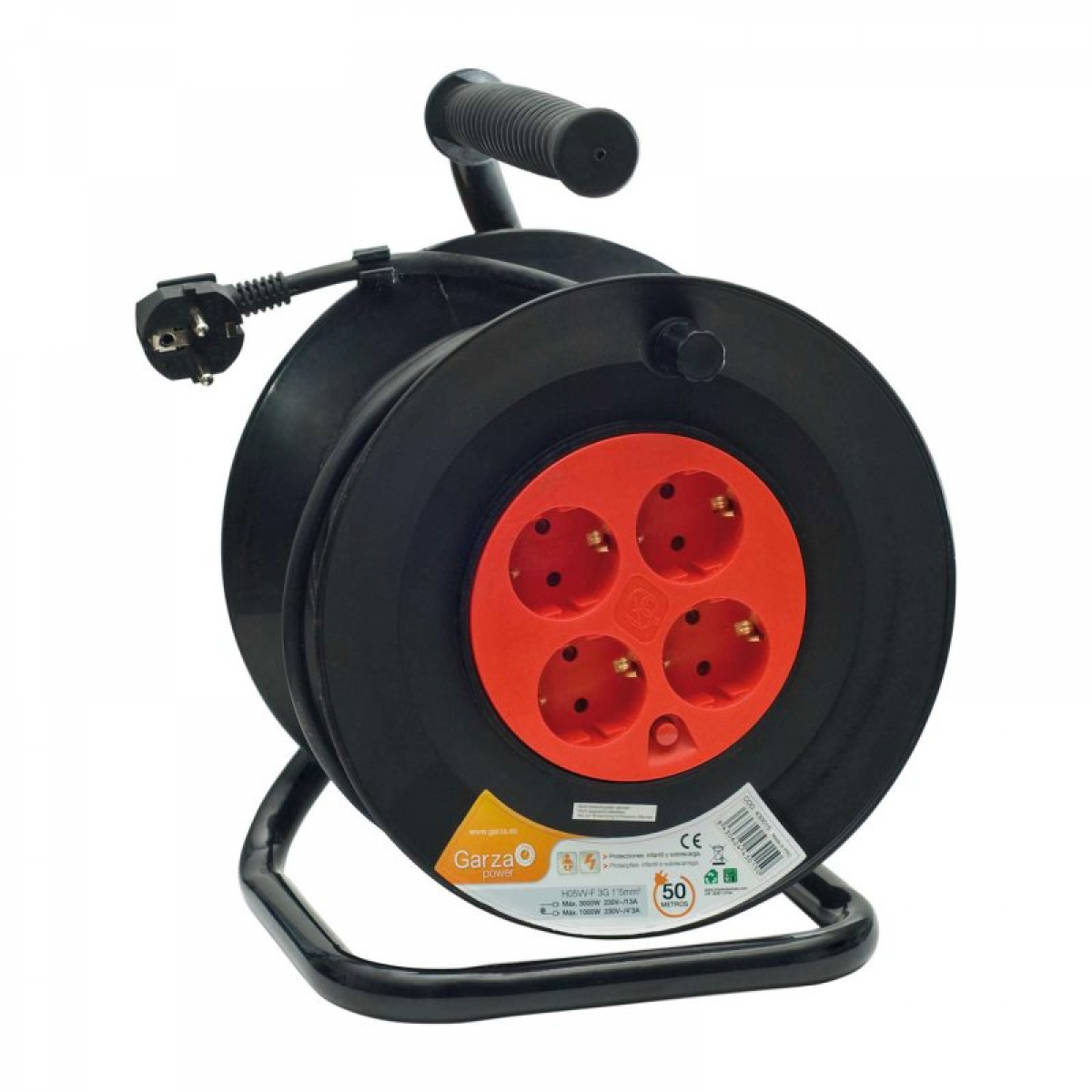 Extensão Elétrica 50m com Enrolador 3X1.5 50Mt