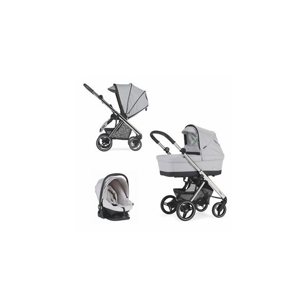 Trio Bébécar Pratika (Carrinho + Alcofa LPW + Easymaxi Basic) Chassis Cromado Actual KA311