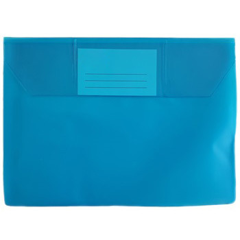 Bolsa Envelope A5 Pvc Visor Transparente Azul 10un