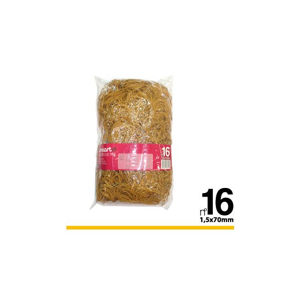 Pack Elásticos nº 16 1,5x70mm 1Kg