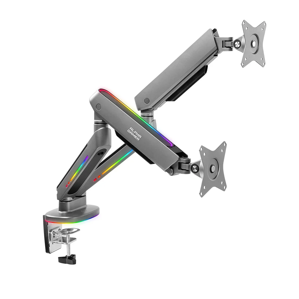 Suporte de Monitor Alpha Gamer Navi Dual Monitor RGB