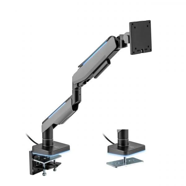 Napofix GDM4100R Suporte de Secretária Gaming RGB Full-Motion para Monitor de 17" até 49"