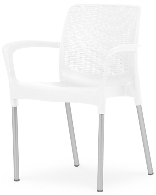 Pack 40 Cadeiras ALEXA RATTAN Branca
